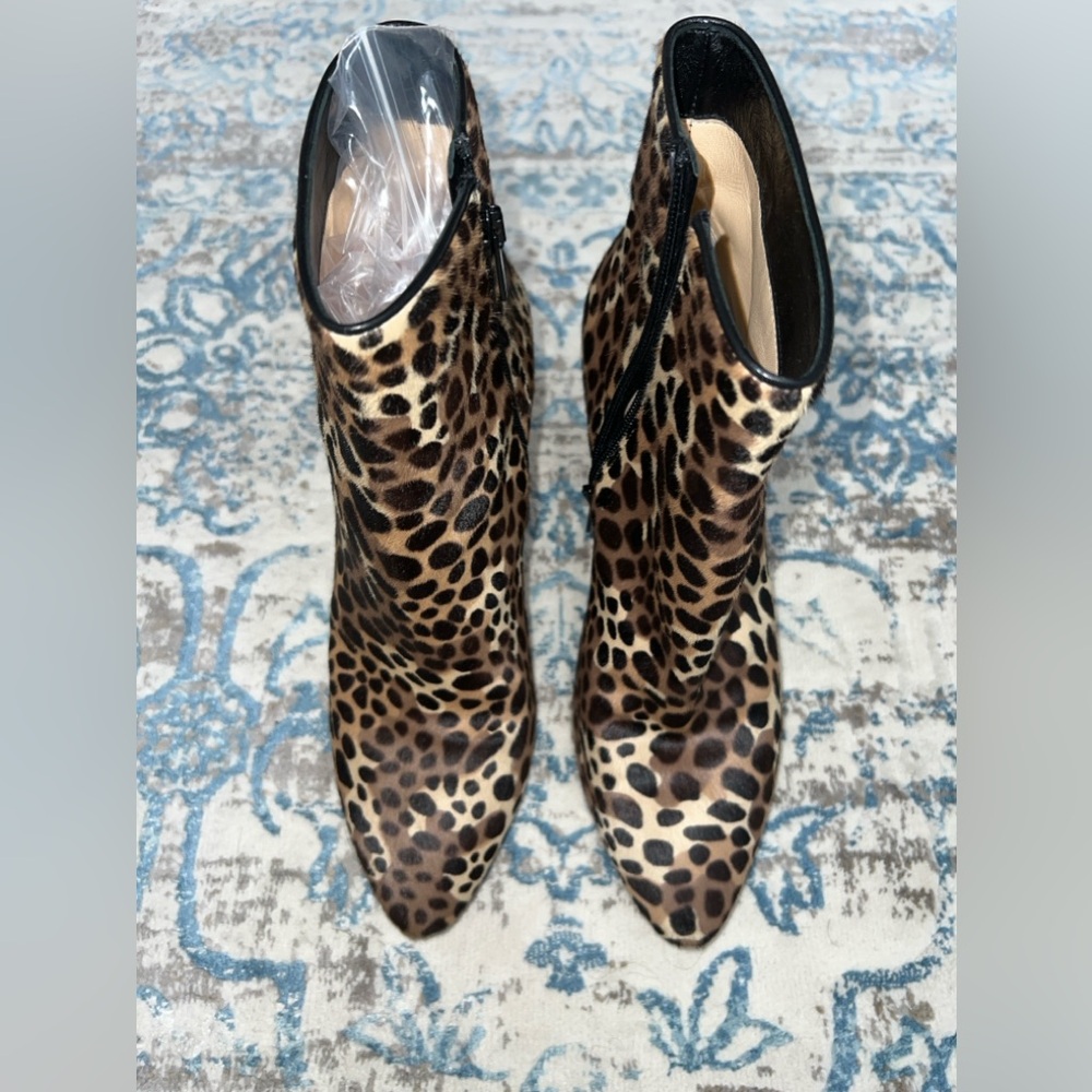 CHRISTIAN LOUBOUTIN So Eleonor85 Leopard Calf Hair Heel Booties